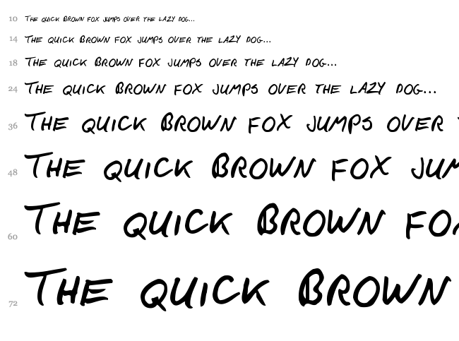 F*ck Beans font waterfall